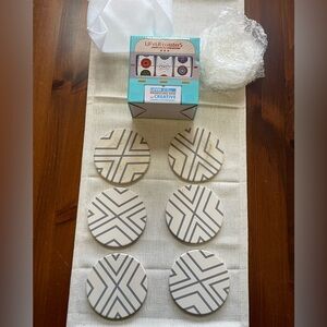 Creative Coasters Set - Gray Geometric Design